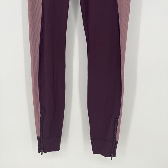 ATHLETA Allyson Felix Legend Mesh 7/8 Tight Agate Purple Pant Women's X-Small - Picture 12 of 13